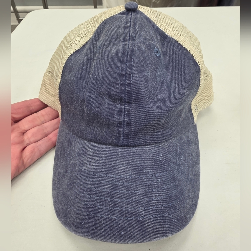 Newhattan Blue and Cream Trucker Hat